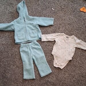 OshKosh B'gosh Blue and White Snowflakes Kids Matching Set